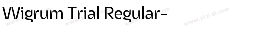 Wigrum Trial Regular字体转换